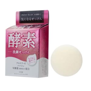 ✨深層清潔毛孔 改善肌膚暗沉✨日本MAX 酵素洗顏皂80g(附網袋)